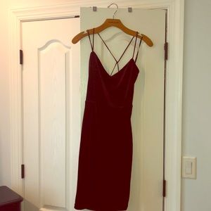 Deep maroon Velvet Dress